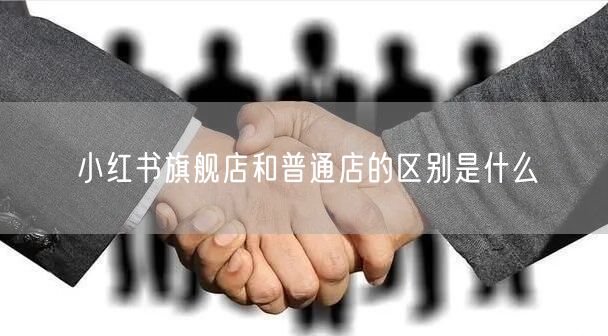 小红书旗舰店和普通店的区别是什么